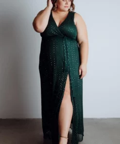 BB Custom Dresses Helen Tank Sparkle Gown | Emerald
