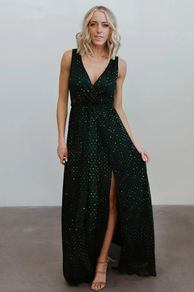BB Custom Dresses Helen Tank Sparkle Gown | Emerald 2 BB Custom Dresses Helen Tank Sparkle Gown | Emerald