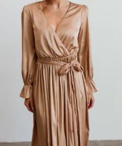 DD Holly Satin Maxi Dress | Champagne Dresses