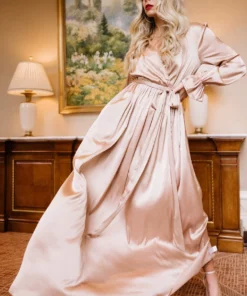 DD Holly Satin Maxi Dress | Champagne Dresses