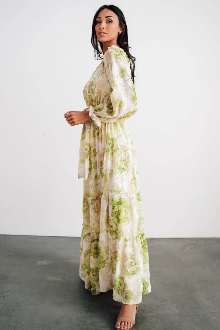 FT Hope Off Shoulder Maxi Dress | Green Floral 3 FT Hope Off Shoulder Maxi Dress | Green Floral