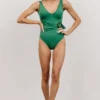 BJB Swim Hunter Belted Waist One Piece | Kelly Green