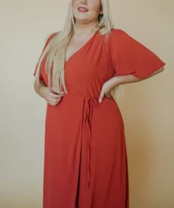 BB Custom Ivy Wrap Maxi Dress | Clay