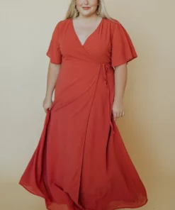 BB Custom Ivy Wrap Maxi Dress | Clay