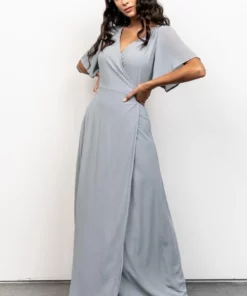 BB Custom Ivy Wrap Maxi Dress | Light Blue