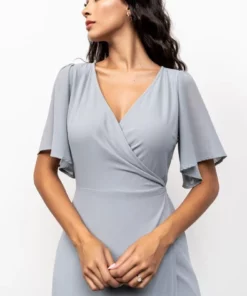 BB Custom Ivy Wrap Maxi Dress | Light Blue