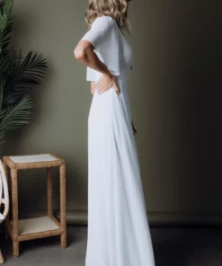 BB Custom Ivy Wrap Maxi Dress | Off White 6 BB Custom Ivy Wrap Maxi Dress | Off White