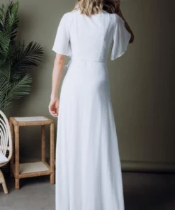 BB Custom Ivy Wrap Maxi Dress | Off White 7 BB Custom Ivy Wrap Maxi Dress | Off White