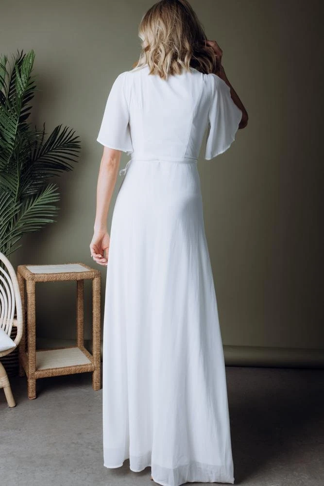 BB Custom Ivy Wrap Maxi Dress | Off White 4 BB Custom Ivy Wrap Maxi Dress | Off White