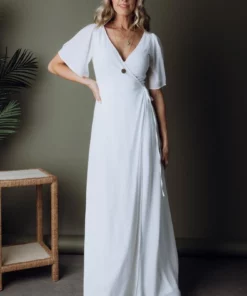 BB Custom Ivy Wrap Maxi Dress | Off White