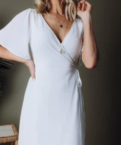 BB Custom Ivy Wrap Maxi Dress | Off White