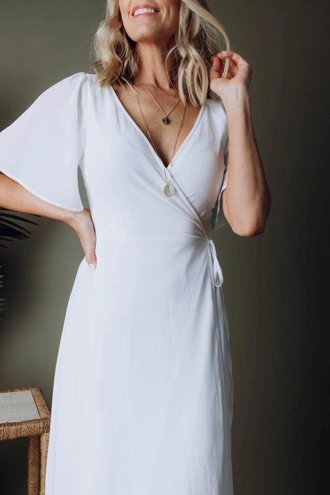 BB Custom Ivy Wrap Maxi Dress | Off White 2 BB Custom Ivy Wrap Maxi Dress | Off White