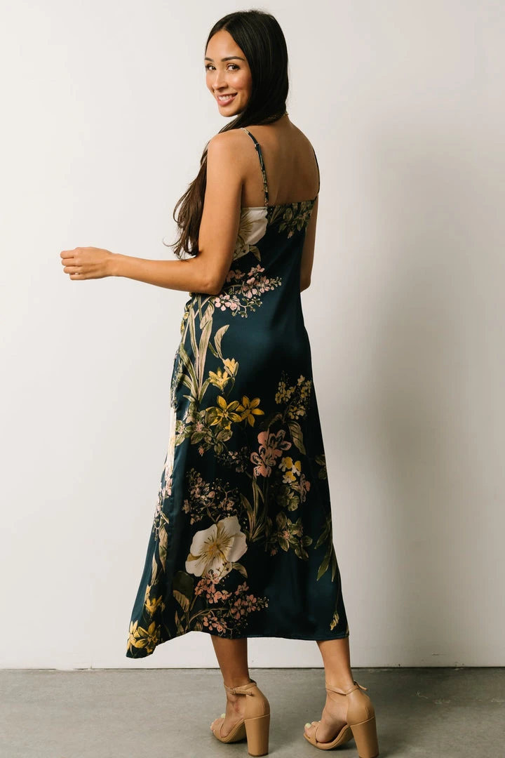 IBS Jackie Column Midi Dress | Navy Floral 3 IBS Jackie Column Midi Dress | Navy Floral