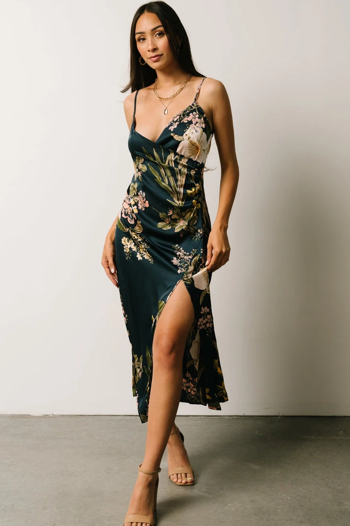 IBS Jackie Column Midi Dress | Navy Floral 1 IBS Jackie Column Midi Dress | Navy Floral