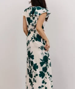 Soi Dresses Jacqueline Wrap Maxi Dress | Green Floral