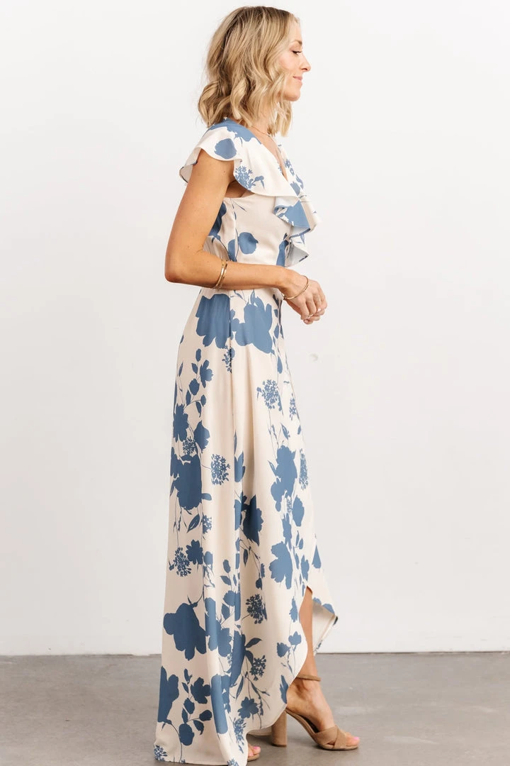 Soi Jacqueline Wrap Maxi Dress | Ivory + Slate Floral Dresses 7 Soi Jacqueline Wrap Maxi Dress | Ivory + Slate Floral Dresses