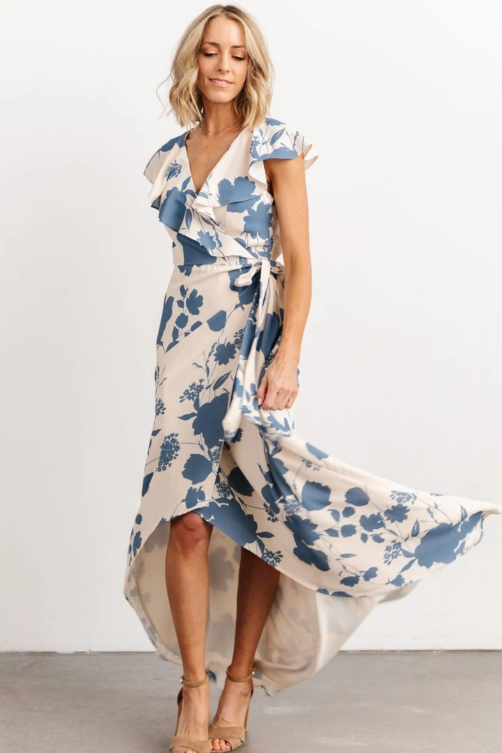 Soi Jacqueline Wrap Maxi Dress | Ivory + Slate Floral Dresses 6 Soi Jacqueline Wrap Maxi Dress | Ivory + Slate Floral Dresses