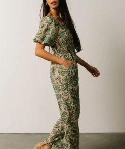 HAY Vacation Jane Smocked Jumpsuit | Sage Palm Print 9 HAY Vacation Jane Smocked Jumpsuit | Sage Palm Print