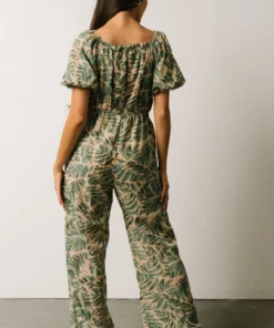 HAY Vacation Jane Smocked Jumpsuit | Sage Palm Print 12 HAY Vacation Jane Smocked Jumpsuit | Sage Palm Print