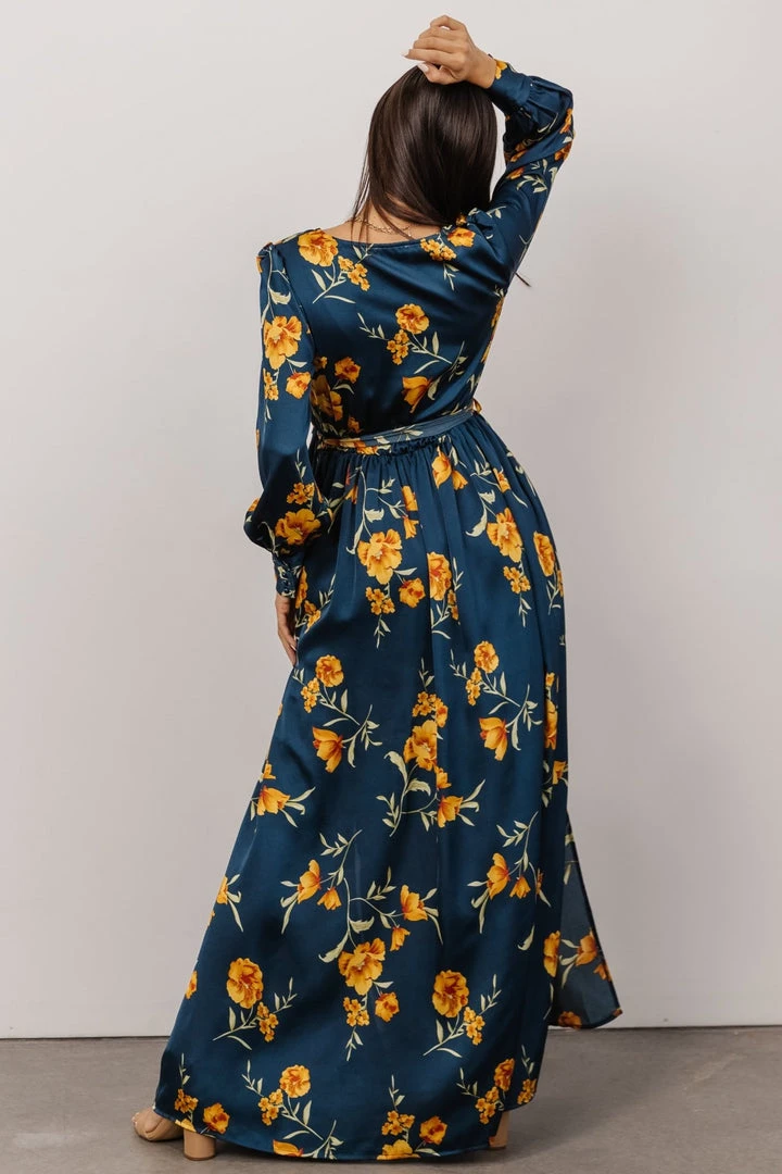 BB Custom Dresses Jenna Maxi Dress | Dark Blue Floral 8 BB Custom Dresses Jenna Maxi Dress | Dark Blue Floral