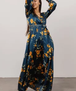 BB Custom Dresses Jenna Maxi Dress | Dark Blue Floral 15 BB Custom Dresses Jenna Maxi Dress | Dark Blue Floral
