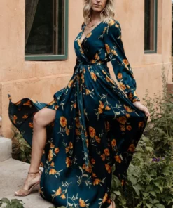 BB Custom Dresses Jenna Maxi Dress | Dark Blue Floral 11 BB Custom Dresses Jenna Maxi Dress | Dark Blue Floral