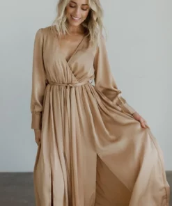BB Custom Dresses Jenna Maxi Dress | Gold