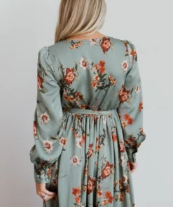 BB Custom Dresses Jenna Maxi Dress | Sage Floral