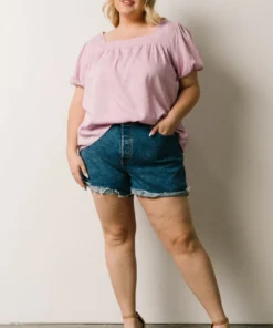 HAY Vacation Jennica Square Neck Top | Lilac