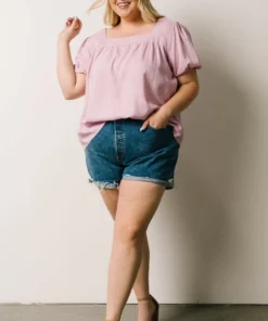 HAY Vacation Jennica Square Neck Top | Lilac