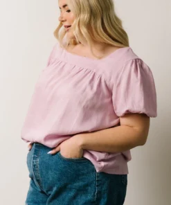 HAY Vacation Jennica Square Neck Top | Lilac