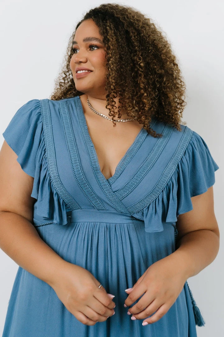 BB Custom Dresses Jennifer Deep V Maxi Dress | Blue 12 BB Custom Dresses Jennifer Deep V Maxi Dress | Blue