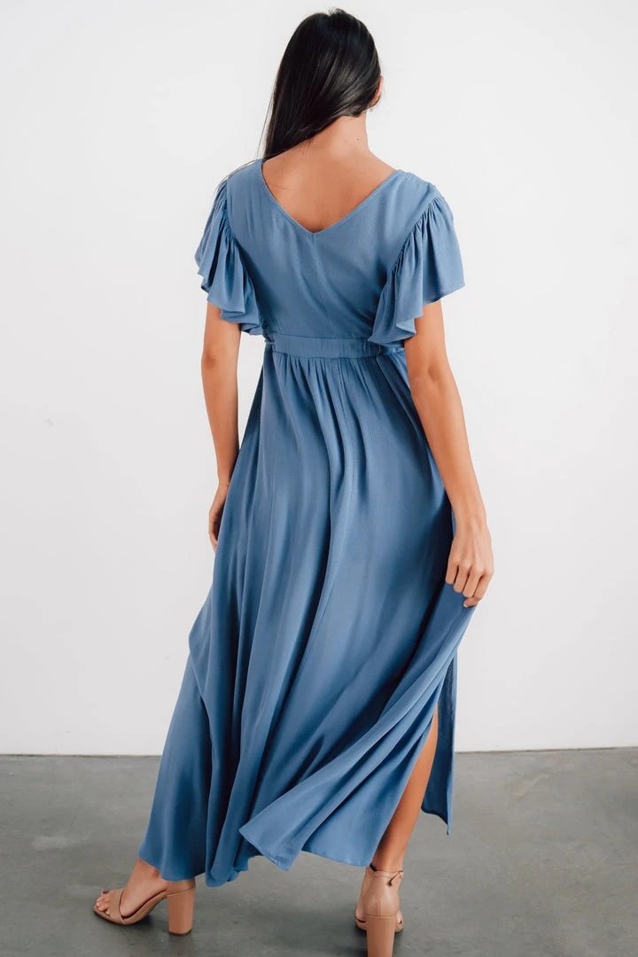 BB Custom Dresses Jennifer Deep V Maxi Dress | Blue 9 BB Custom Dresses Jennifer Deep V Maxi Dress | Blue