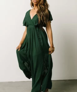 BB Custom Jennifer Deep V Maxi Dress | Dark Green 20 BB Custom Jennifer Deep V Maxi Dress | Dark Green