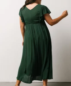 BB Custom Jennifer Deep V Maxi Dress | Dark Green 22 BB Custom Jennifer Deep V Maxi Dress | Dark Green