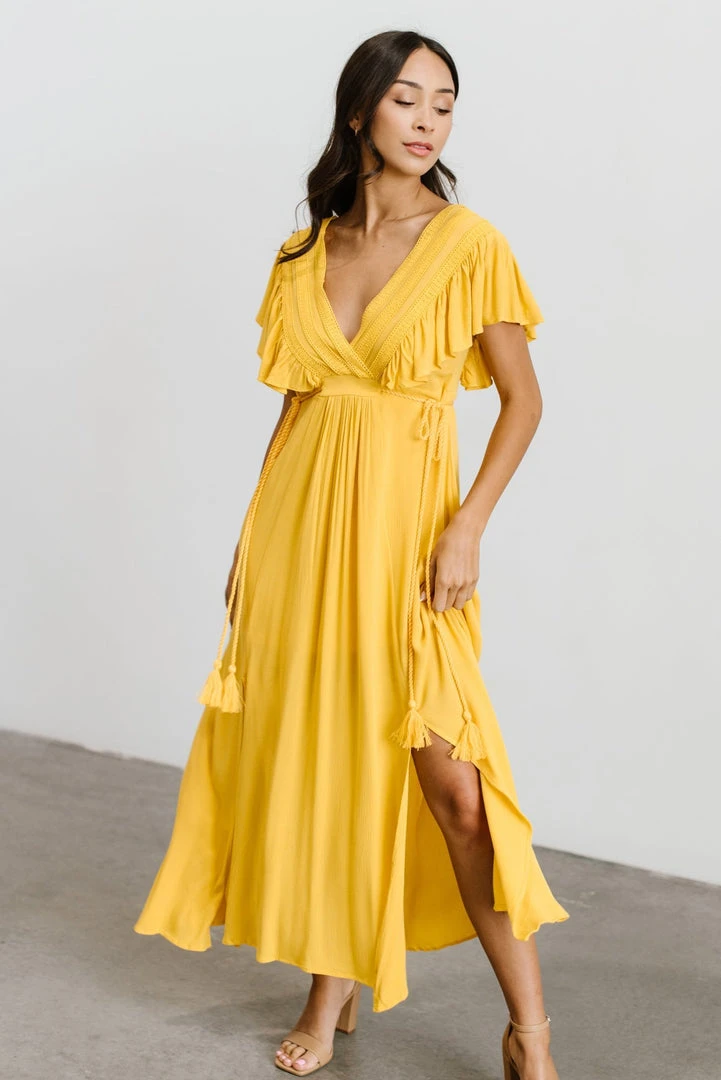 BB Custom Jennifer Deep V Maxi Dress | Mustard Dresses 1 BB Custom Jennifer Deep V Maxi Dress | Mustard Dresses