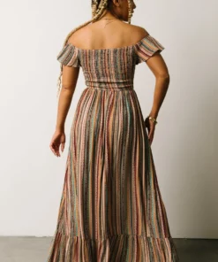 DD Journey Boho Stripe Maxi Dress | Mocha Print Dresses 7 DD Journey Boho Stripe Maxi Dress | Mocha Print Dresses