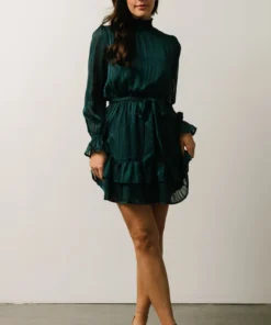 DF Dresses Joyce High Neck Mini Dress | Lagoon