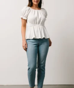 HAY Jules Smocked Top | Off White