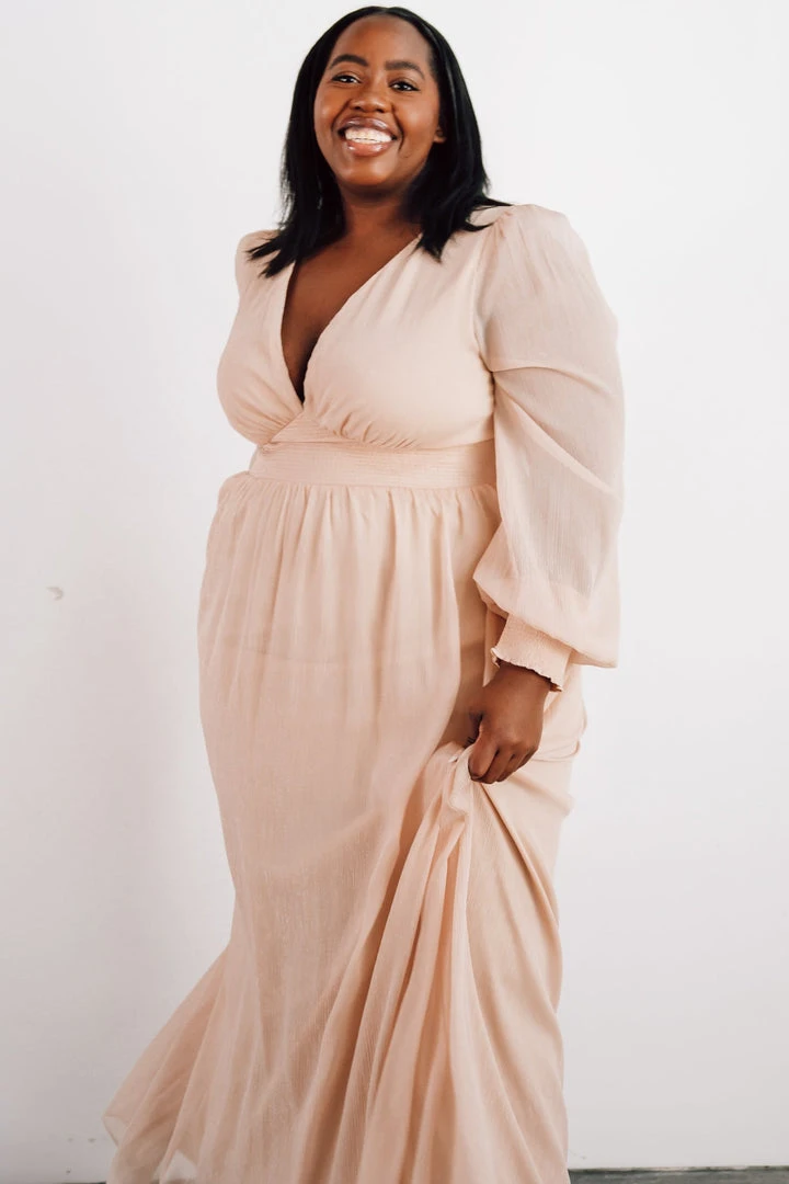 RR Juliette Shimmer Maxi Dress | Champagne 5 RR Juliette Shimmer Maxi Dress | Champagne