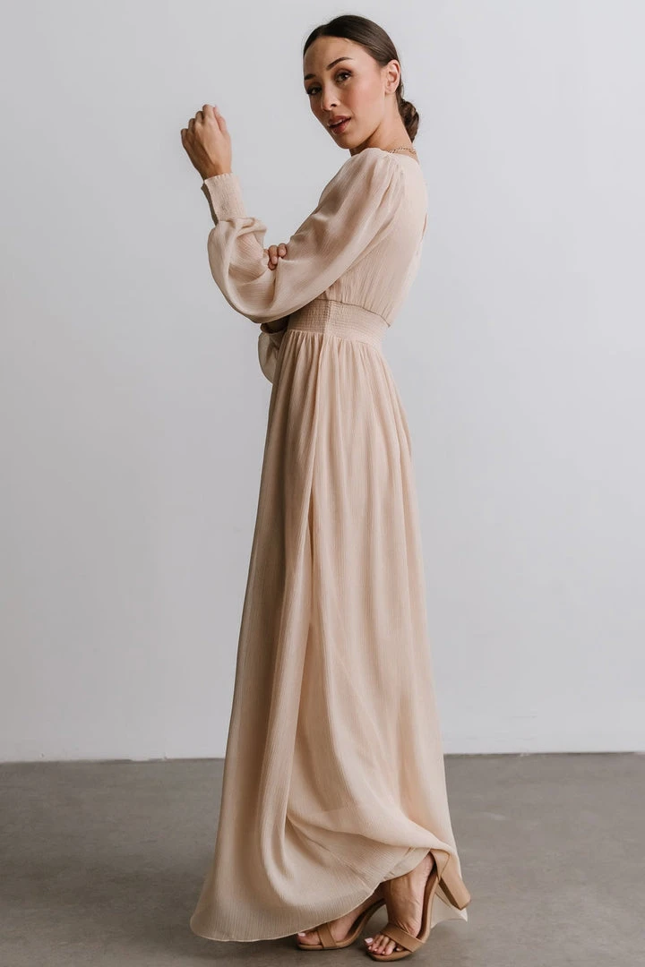 RR Juliette Shimmer Maxi Dress | Champagne 7 RR Juliette Shimmer Maxi Dress | Champagne