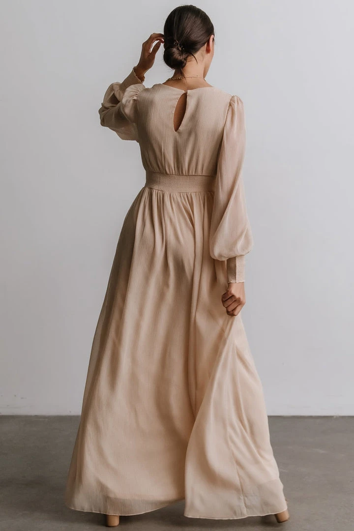RR Juliette Shimmer Maxi Dress | Champagne 8 RR Juliette Shimmer Maxi Dress | Champagne