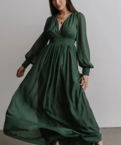 RR Dresses Juliette Shimmer Maxi Dress | Green