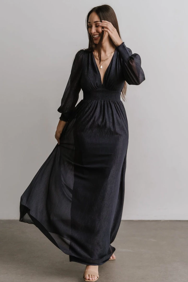 RR Dresses Juliette Shimmer Maxi Dress | Midnight 3 RR Dresses Juliette Shimmer Maxi Dress | Midnight