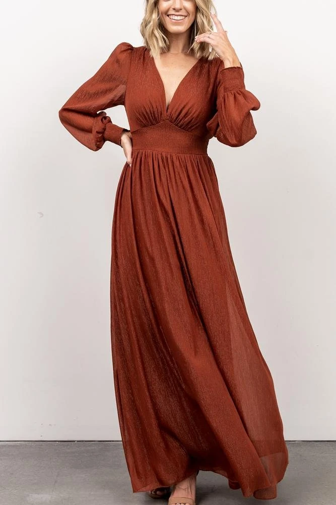 RR Juliette Shimmer Maxi Dress | Rust Dresses 3 RR Juliette Shimmer Maxi Dress | Rust Dresses