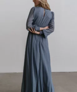 RR Juliette Shimmer Maxi Dress | Slate Blue 7 RR Juliette Shimmer Maxi Dress | Slate Blue