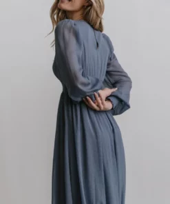 RR Juliette Shimmer Maxi Dress | Slate Blue 9 RR Juliette Shimmer Maxi Dress | Slate Blue