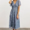 RR June Smocked Midi Dress | Blue