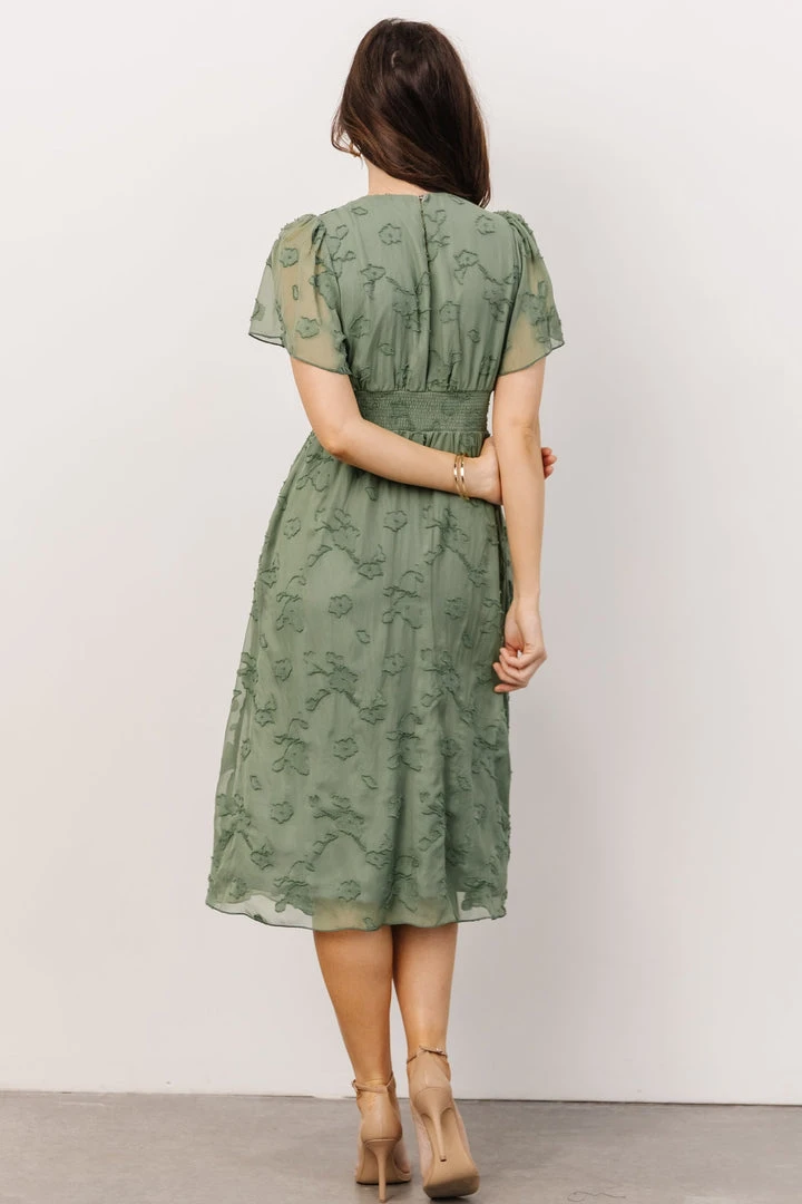 RR June Smocked Midi Dress | Green Dresses 4 RR June Smocked Midi Dress | Green Dresses