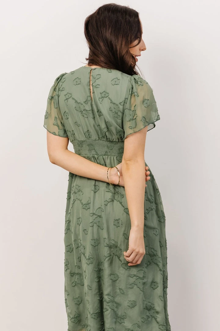 RR June Smocked Midi Dress | Green Dresses 3 RR June Smocked Midi Dress | Green Dresses